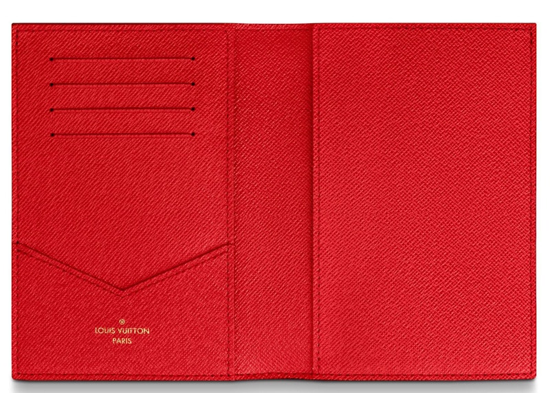 Louis Vuitton Passport Cover Monogram Vivienne Paris Red Lining in