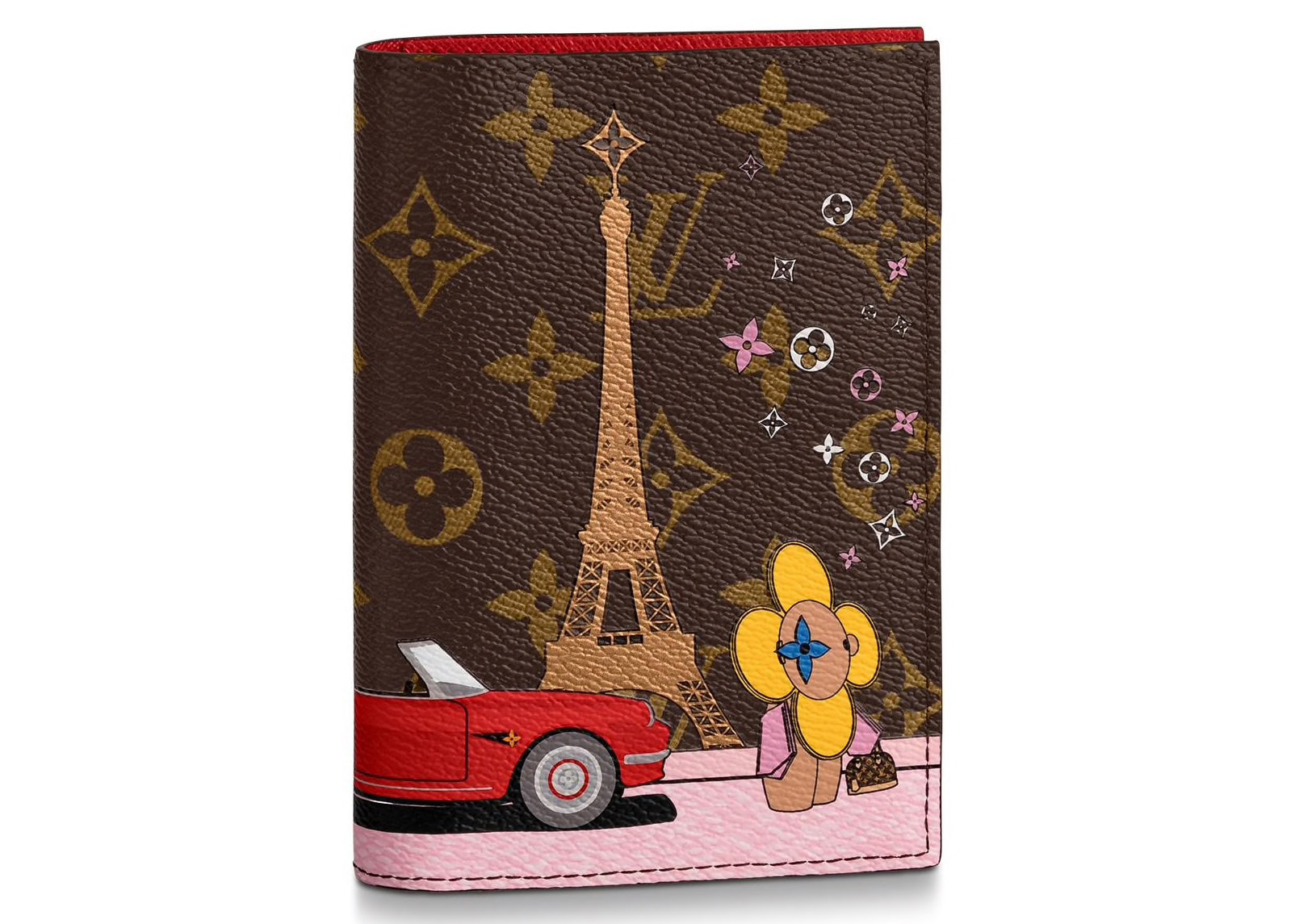 Louis Vuitton Passport Cover Monogram Vivienne Paris Red Lining in 