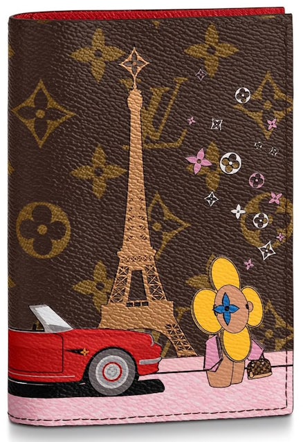 Louis Vuitton Passport Cover Monogram Vivienne Paris Red Lining