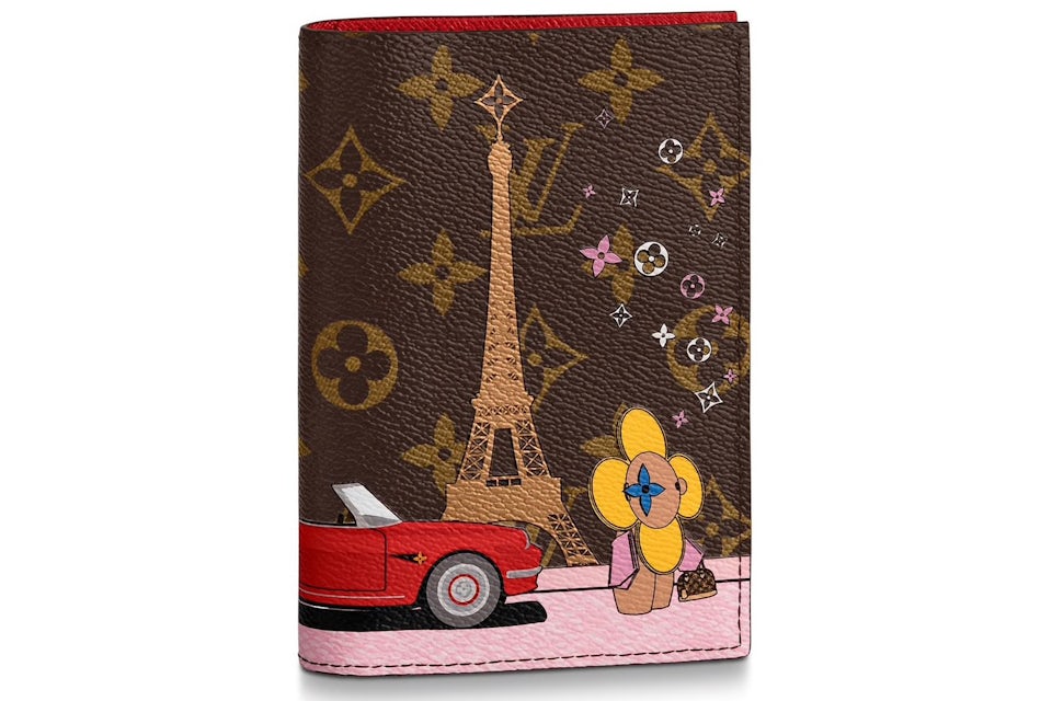 Louis Vuitton Passport Cover Monogram Vivienne Paris Red Lining in