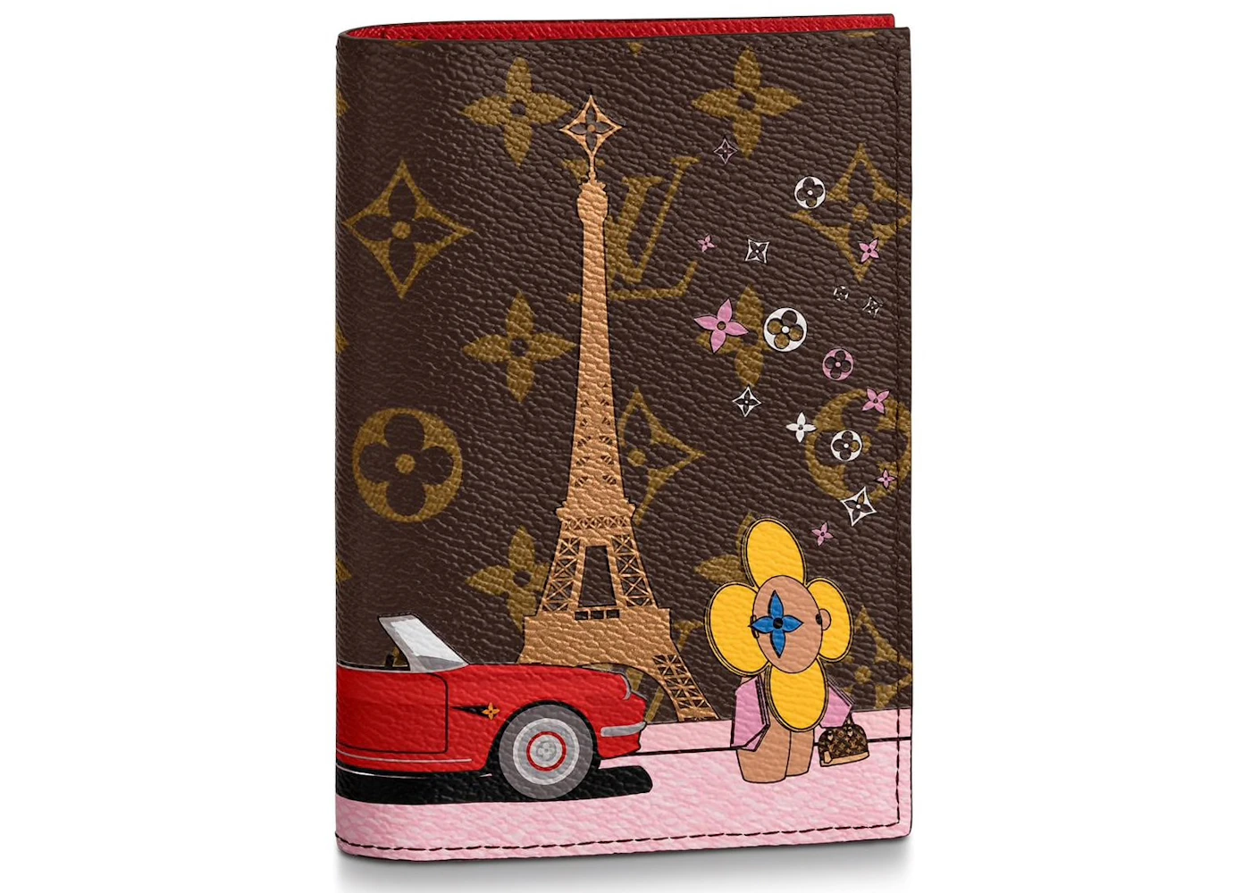 Louis Vuitton Couverture Passeport Monogram Vivienne Paris Rouge