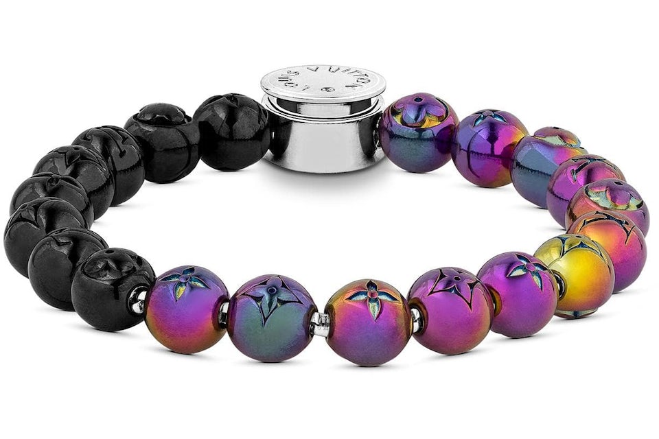 Louis Vuitton Pearls Bracelet Engraved Monogram Colors Black/Multicolor in  Metal with Black/Multicolor - US