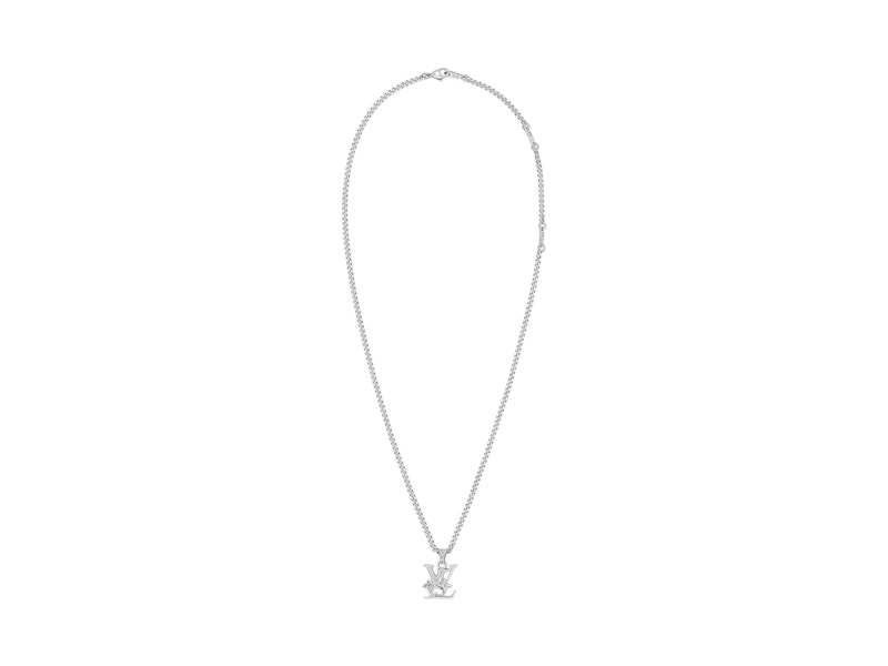 Louis Vuitton Pendant Chain Monogram Row Silver in Metal - US