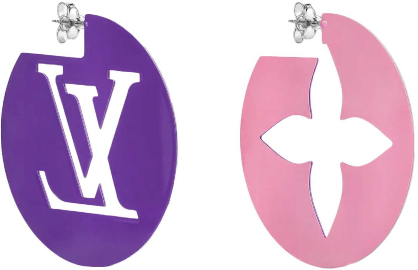 Louis Vuitton Perfect Match Earrings Pink/Purple in Metal with