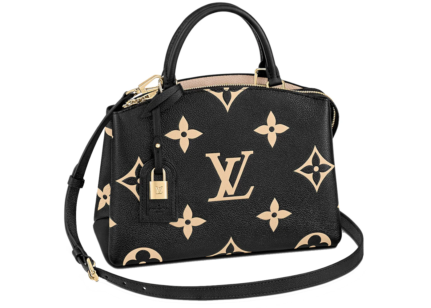 Louis Vuitton Petit Palais Empreinte Leather Black/Beige in Coated