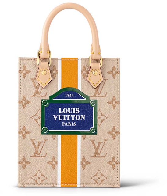 LOUIS VUITTON Petit Sac Plat Monogram Shoulder Tote Bag