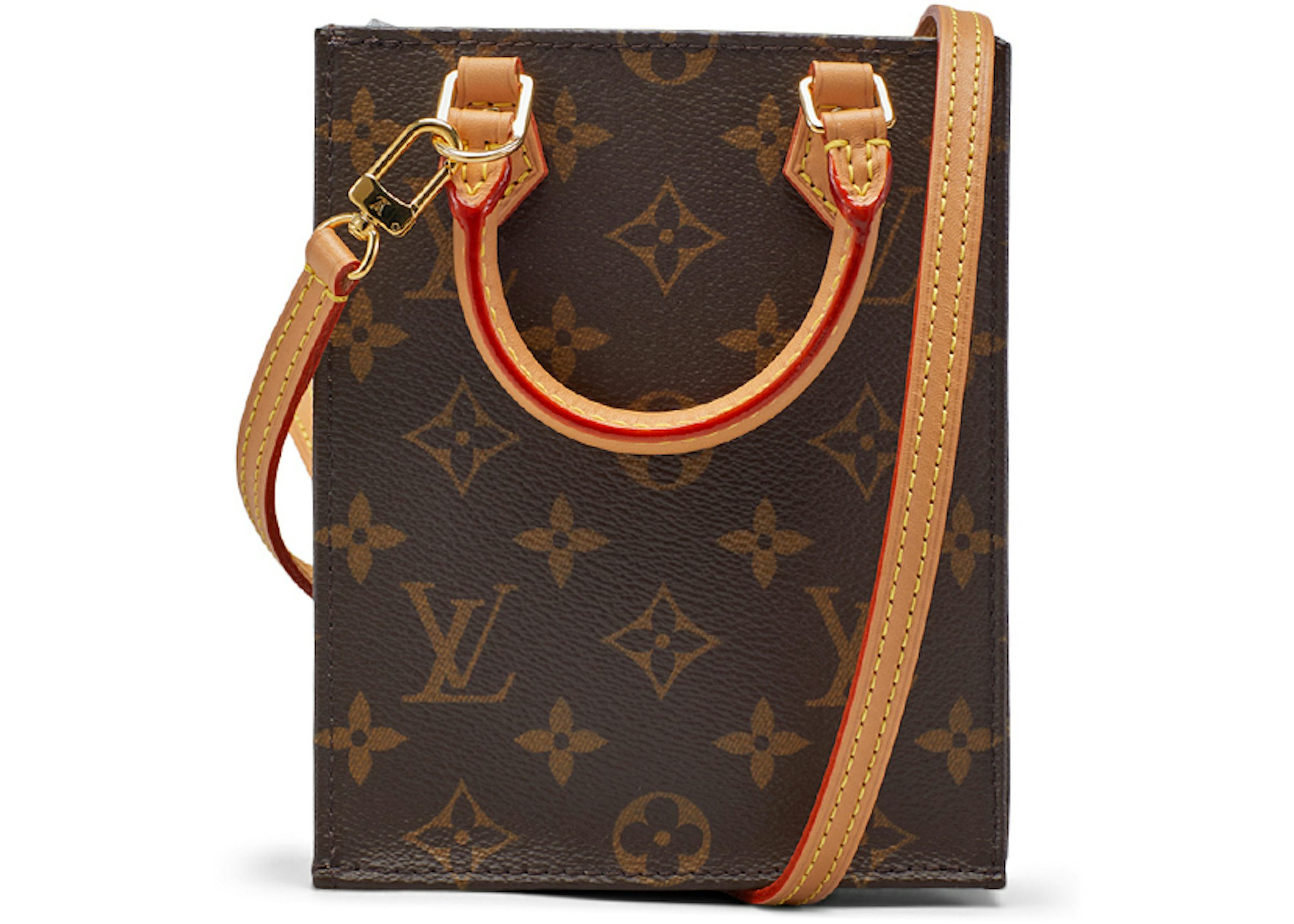 Louis Vuitton Petit Sac Plat Monogram Canvas Shoulder Bag