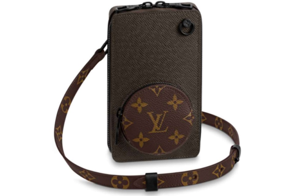 Louis Vuitton Phone Box Monogram Taiga Brown in Coated Canvas/Leather with  Black-tone - DE