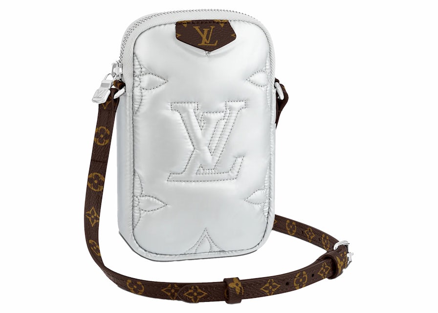 Louis Vuitton Phone Pouch Silver in Econyl Recycled Nylon with Silver-tone  - US