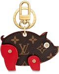 Louis Vuitton Dog Bag Charm and Key Holder Monogram Brown in Calf Leather  with Silver-tone - US
