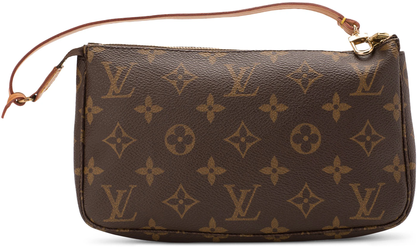 Used Brown Louis Vuitton Authentic Vintage Monogram Pochette Accessories  Handbag Houston,TX