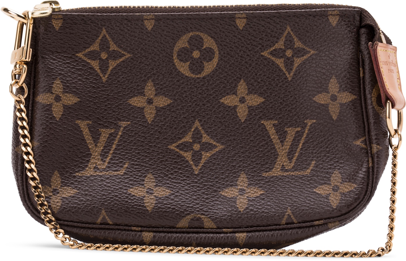 Louis Pochette Mini Brown in Coated Canvas with Gold-tone