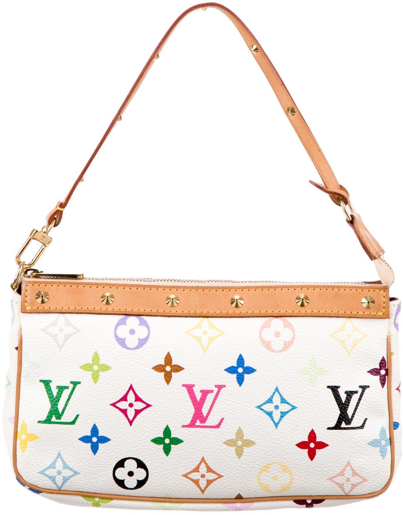 Louis Vuitton  Bags  Lv Rainbow Monogram White Leather Shoulder Bag   Poshmark
