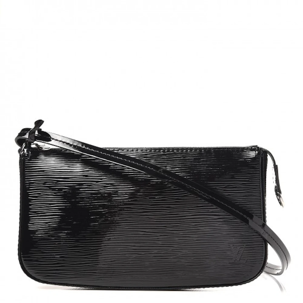 Louis Vuitton Pochette Accessories NM Epi Electric Noir Black in Leather  with Silver-tone - US