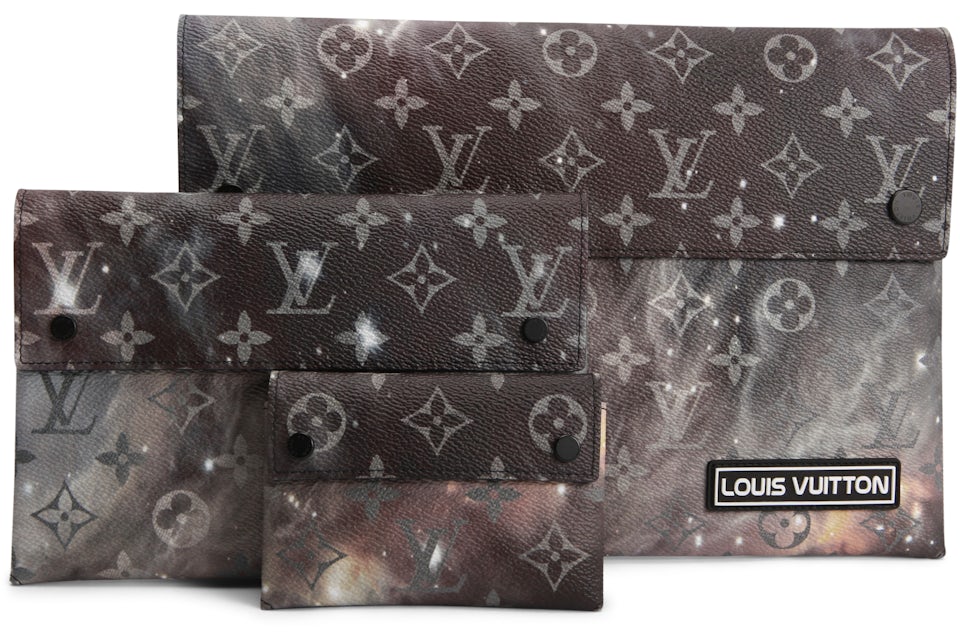 Louis Vuitton Alpha Triple Pochette Monogram Galaxy Black Multicolor in  Coated Canvas with Black-tone - US