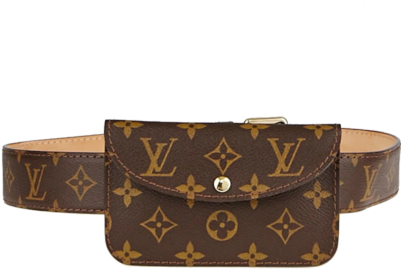 Louis Vuitton Brown Coated Canvas Gold hardware Monogram Belt Bag