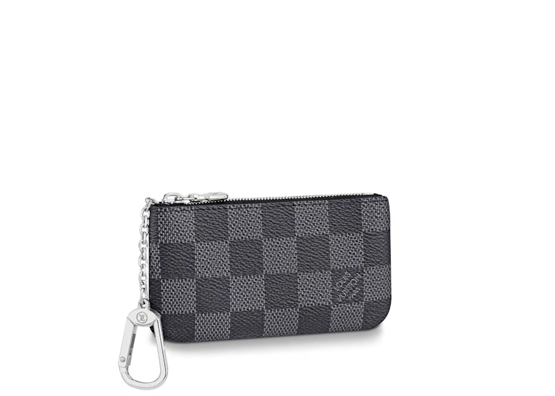 Louis Vuitton Pochette Cle Key Pouch Damier Graphite Black Gray