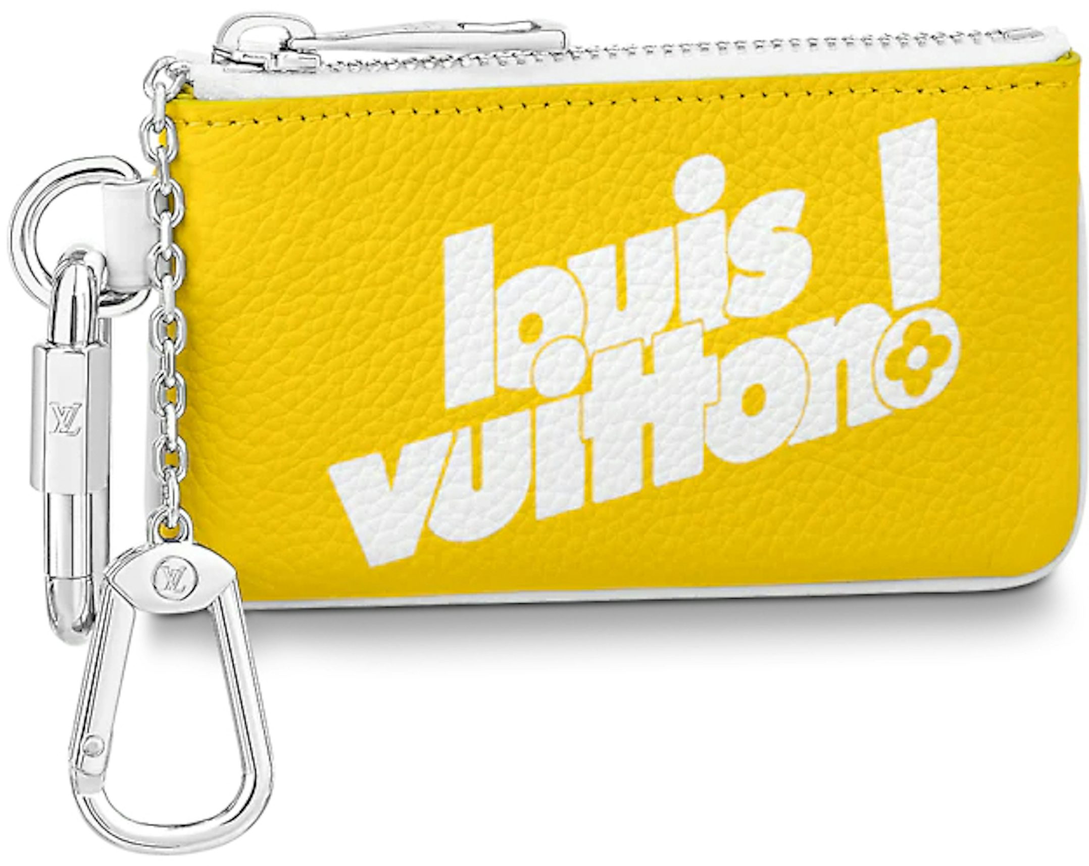 Louis Vuitton White Monogram Multicolor Key Pouch Pochette Cles