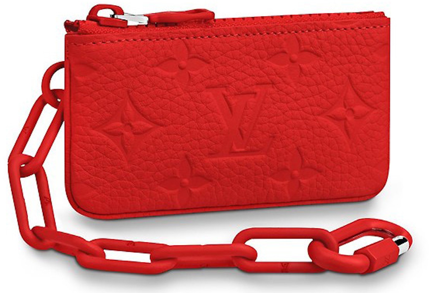 Gladys Paranafloden jomfru Louis Vuitton Pochette Cle Monogram Red in Taurillon Leather with  Tone-on-Tone