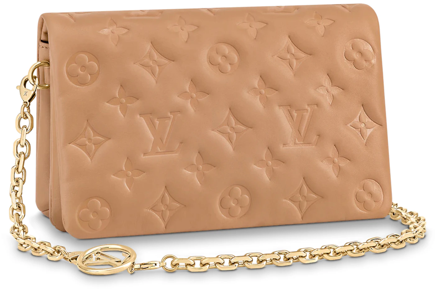 Large Vintage Louis Vuitton Camel-colored Leather Wallet 