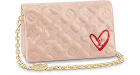 Louis Vuitton Limited Edition Pochette Coussin Monogram Pink Lambskin