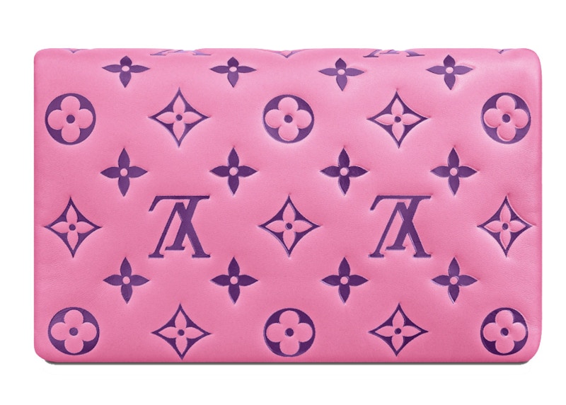 Louis Vuitton Pochette Coussin Pink Purple In Lambskin With Gold Tone