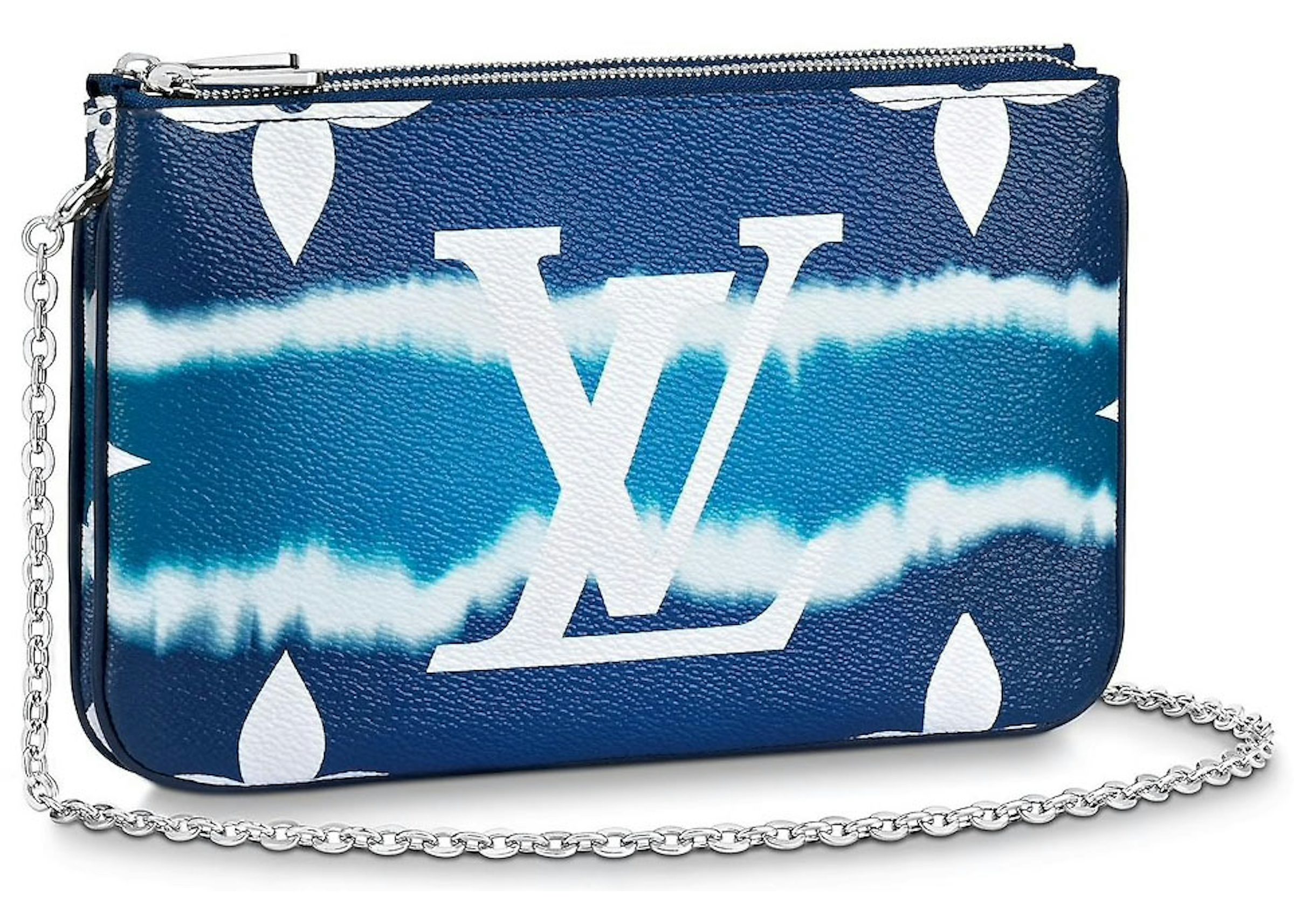 Louis Vuitton Pochette Double Zip LV Escale Bleu in Coated Canvas
