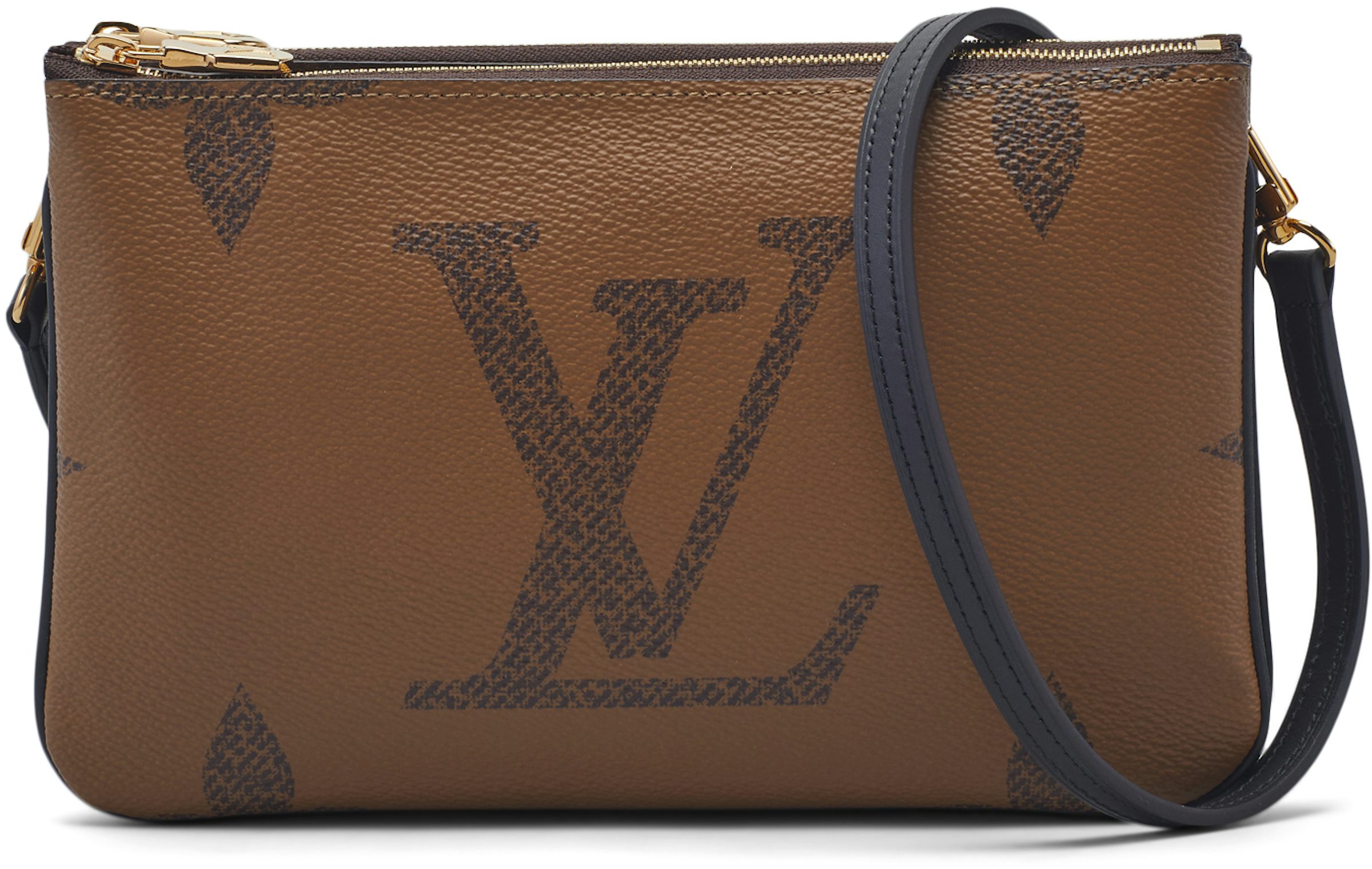 Louis Vuitton Double Zip Pochette Monogram Vivienne Holiday Rose