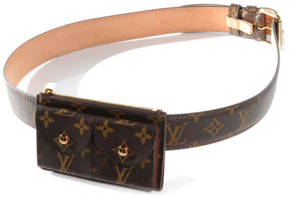 Louis Vuitton Pochette Duo Belt Monogram 1.5W Brown in Coated Canvas with  Gold-tone - US