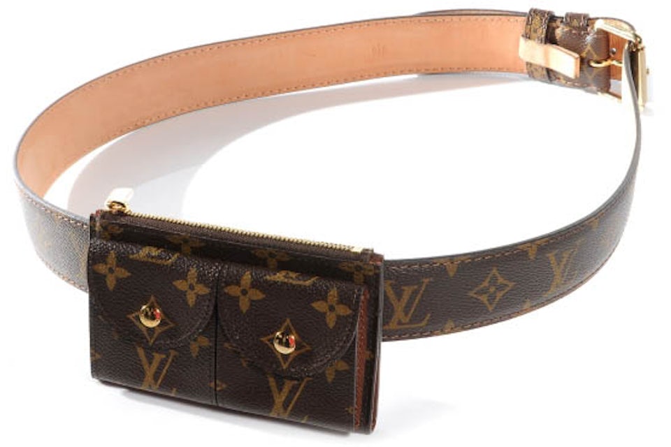 Louis Vuitton Pochette Duo Belt Monogram 1.5W Brown in Coated Canvas with  Gold-tone - US