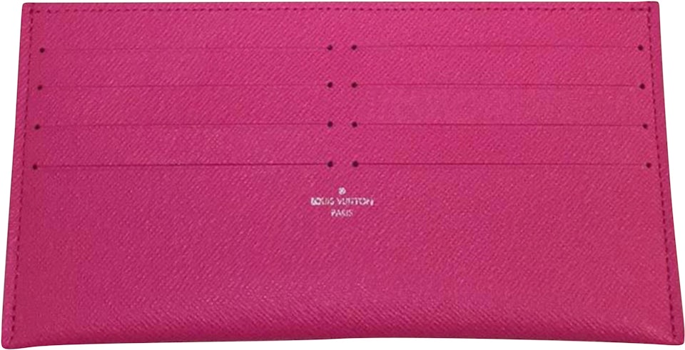 Louis Vuitton Calfskin Pochette Felicie Card Holder Insert Fuchsia