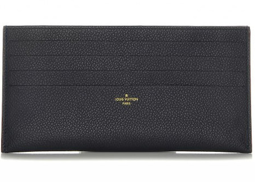 Louis Vuitton Pochette Felicie Card Holder Insert Calfskin Black in
