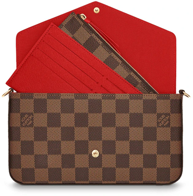 Louis Vuitton Pochette Felicie Ebene Lining in Canvas with Gold-tone