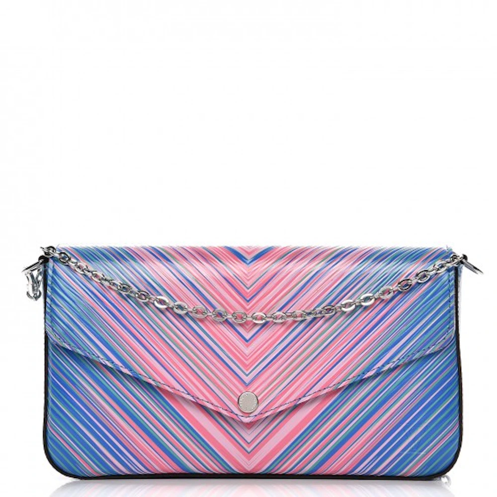 Louis Vuitton Pochette Felicie Epi Tropical in Leather with Silver-tone ...