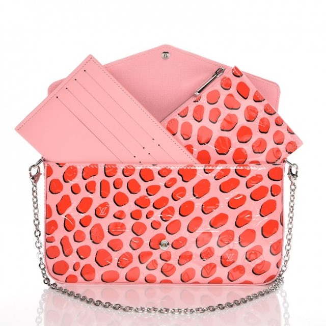 Louis Vuitton Pochette Felicie Monogram Vernis Jungle Dots Sugar Pink Poppy  in Patent Leather with Silver-tone - US