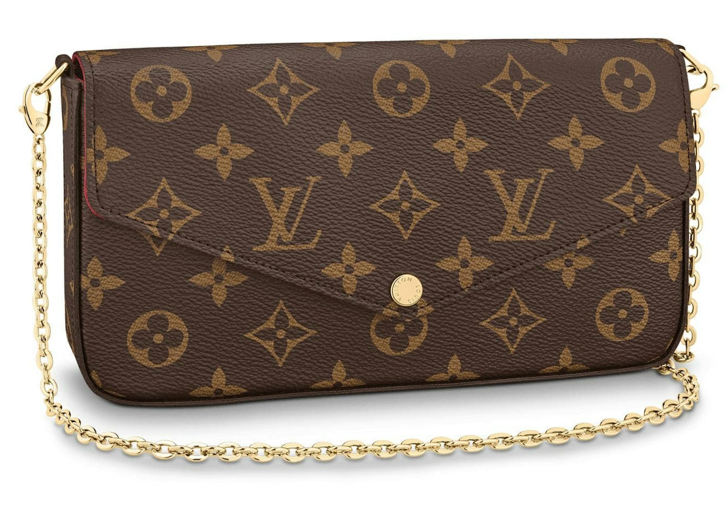 Louis Vuitton Pochette Felicie Monogram (Without Accessories) Fuchsia Lining