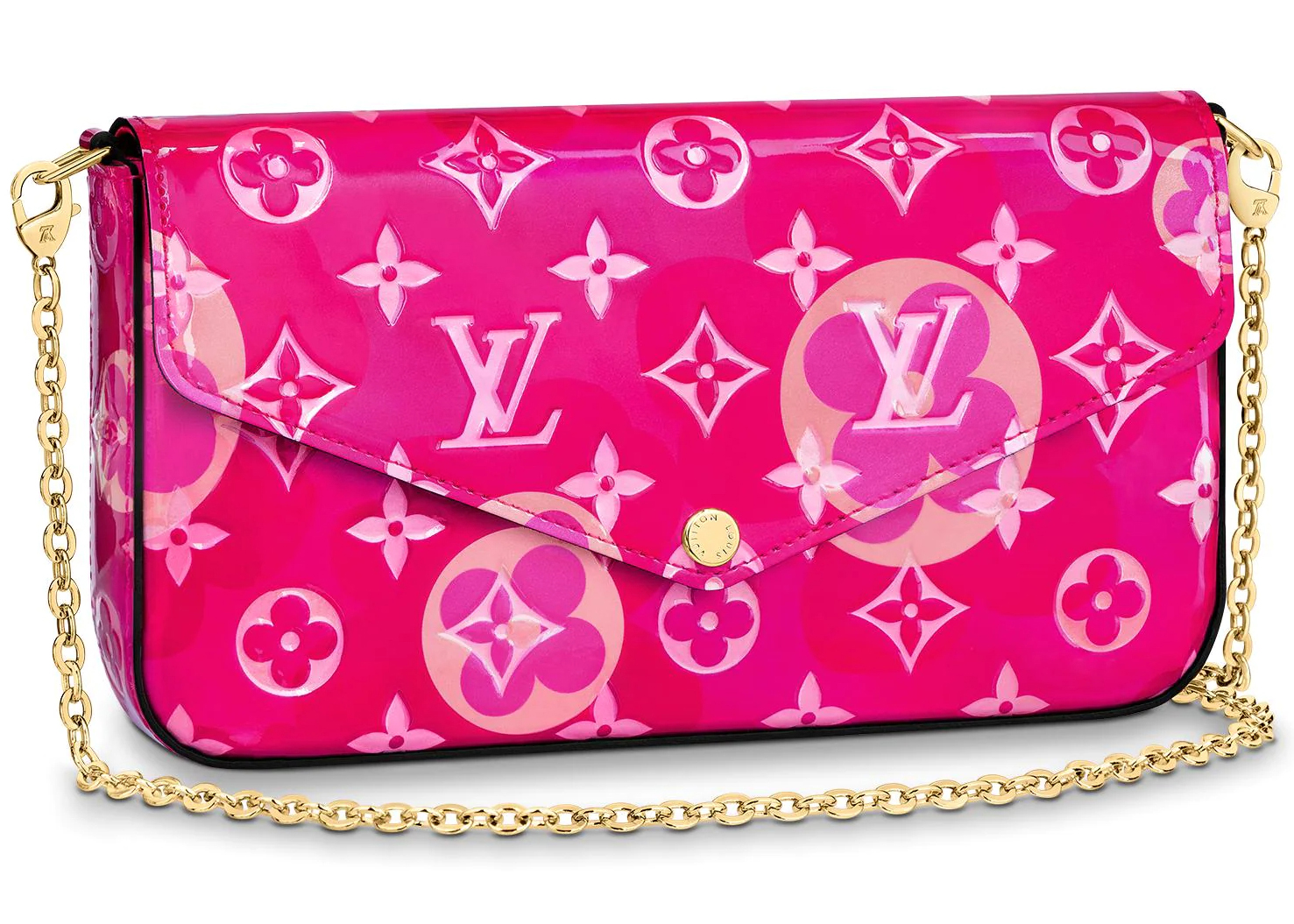 Louis Vuitton Pochette Felicie Monogram Fuchsia Lining in Canvas with  Goldtone  US