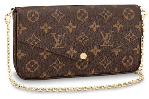Louis Vuitton Pochette Felicie Monogram Fuchsia Lining in Canvas