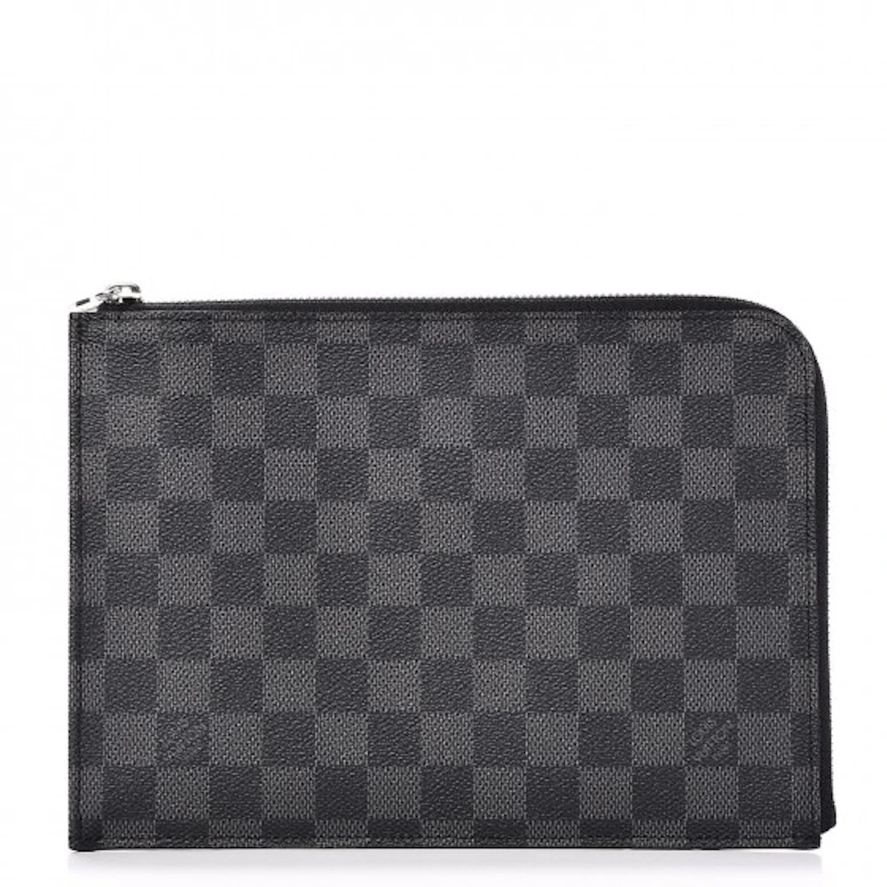 Gray Louis Vuitton Damier Graphite Pixel Pochette Voyage MM Clutch Bag