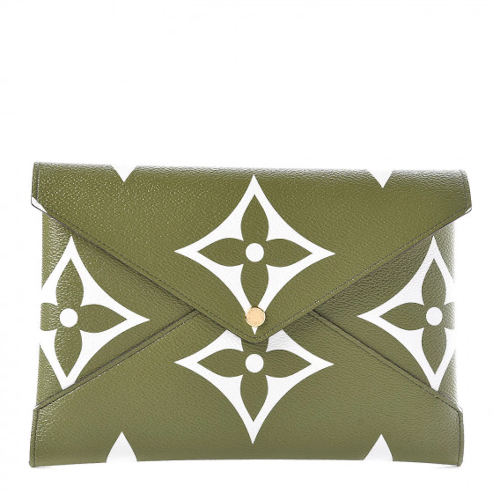 Louis Vuitton Pochette Kirigami Monogram Giant Large Khaki Green in Coated  Canvas with Gold-tone - GB