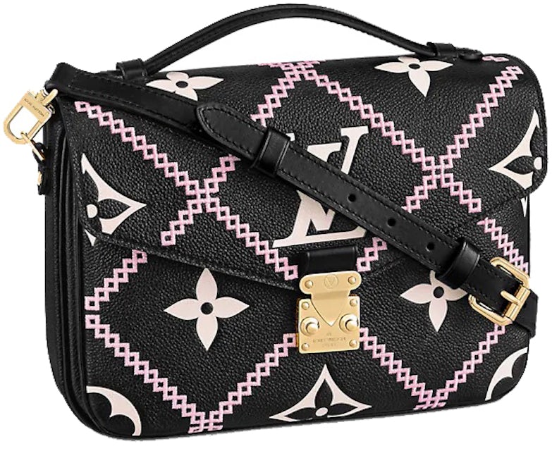 Louis Vuitton Pochette Métis Black/Pink/Beige in Cowhide Leather with  Gold-tone - GB