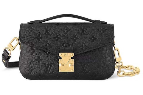 Louis Vuitton Pochette Métis East West Black in Embossed Supple