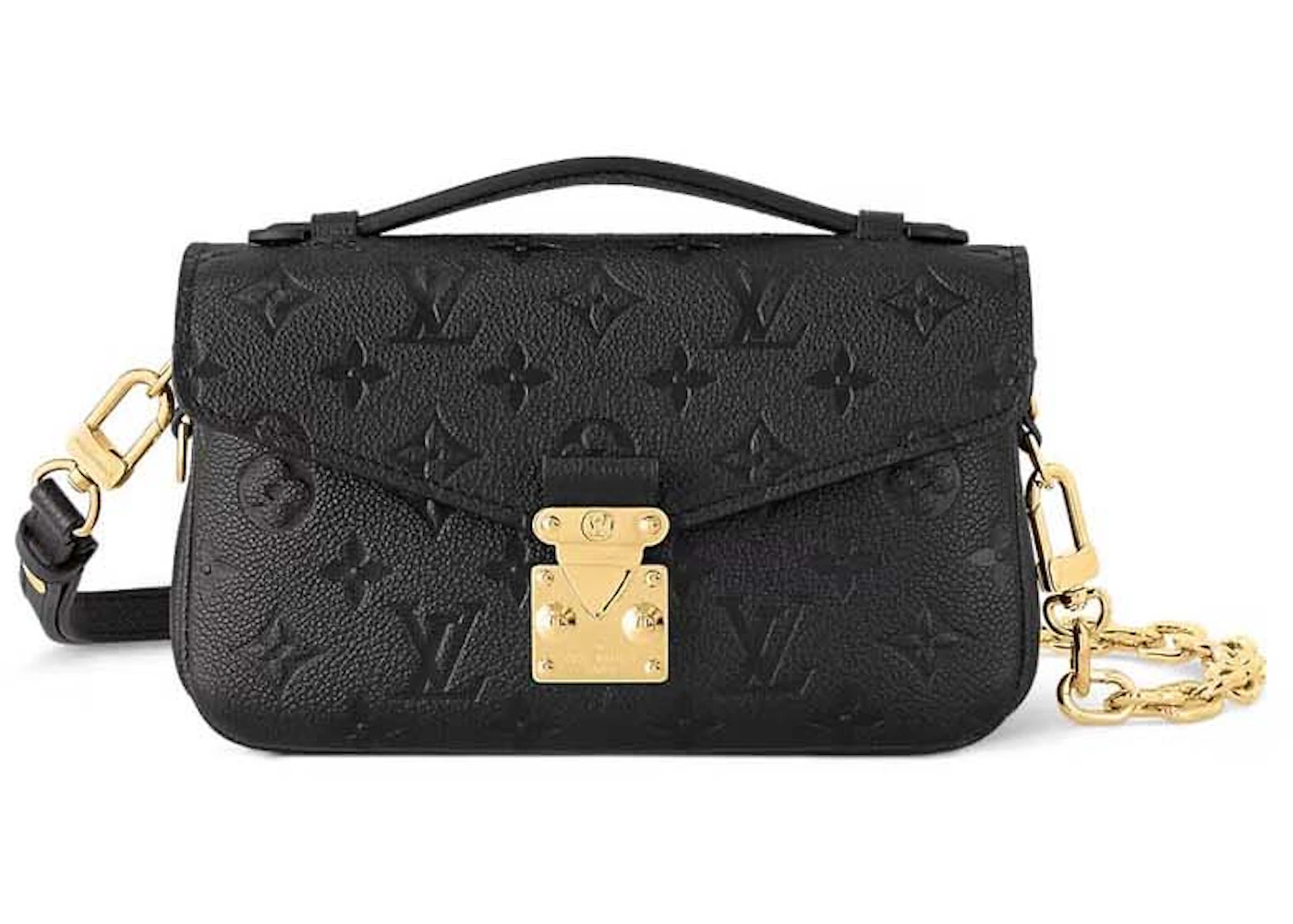 Louis Vuitton Pochette Métis East West Black in Embossed Supple, Grained  Cowhide Leather with Gold-tone - US