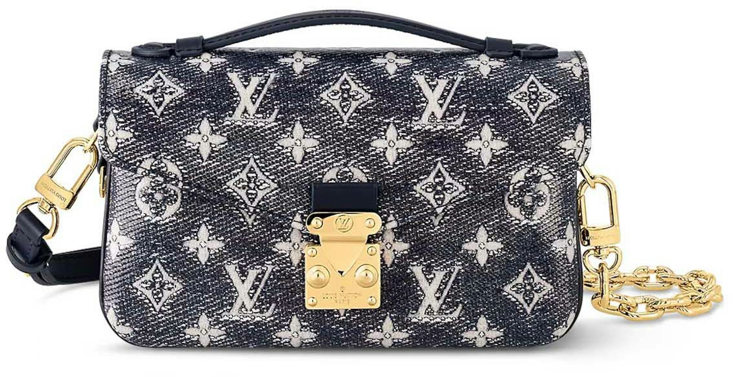 omdømme Gentage sig Plantation Louis Vuitton Pochette Metis East West Blue in Monoglam Coated Canvas with  Gold-tone - US