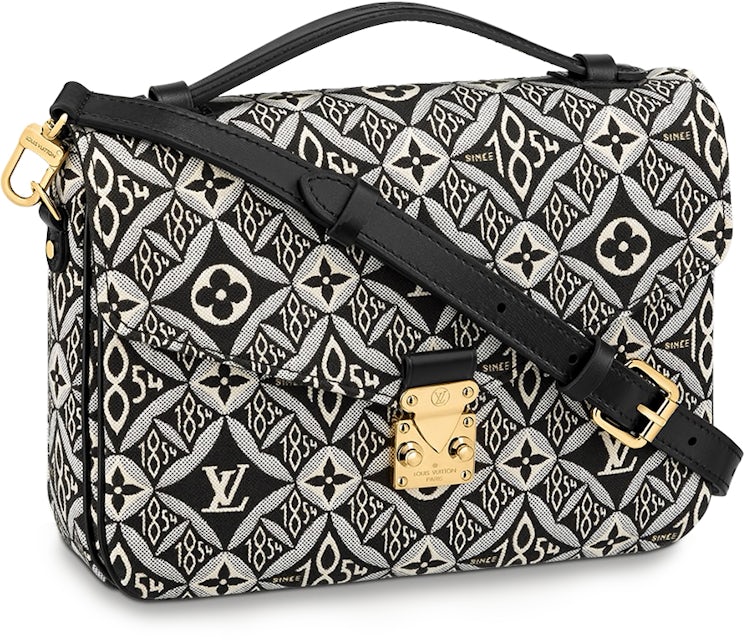 Louis Vuitton Pochette Metis MM Since 1854 Jacquard Gray/Black in Leather  with Gold-tone - GB