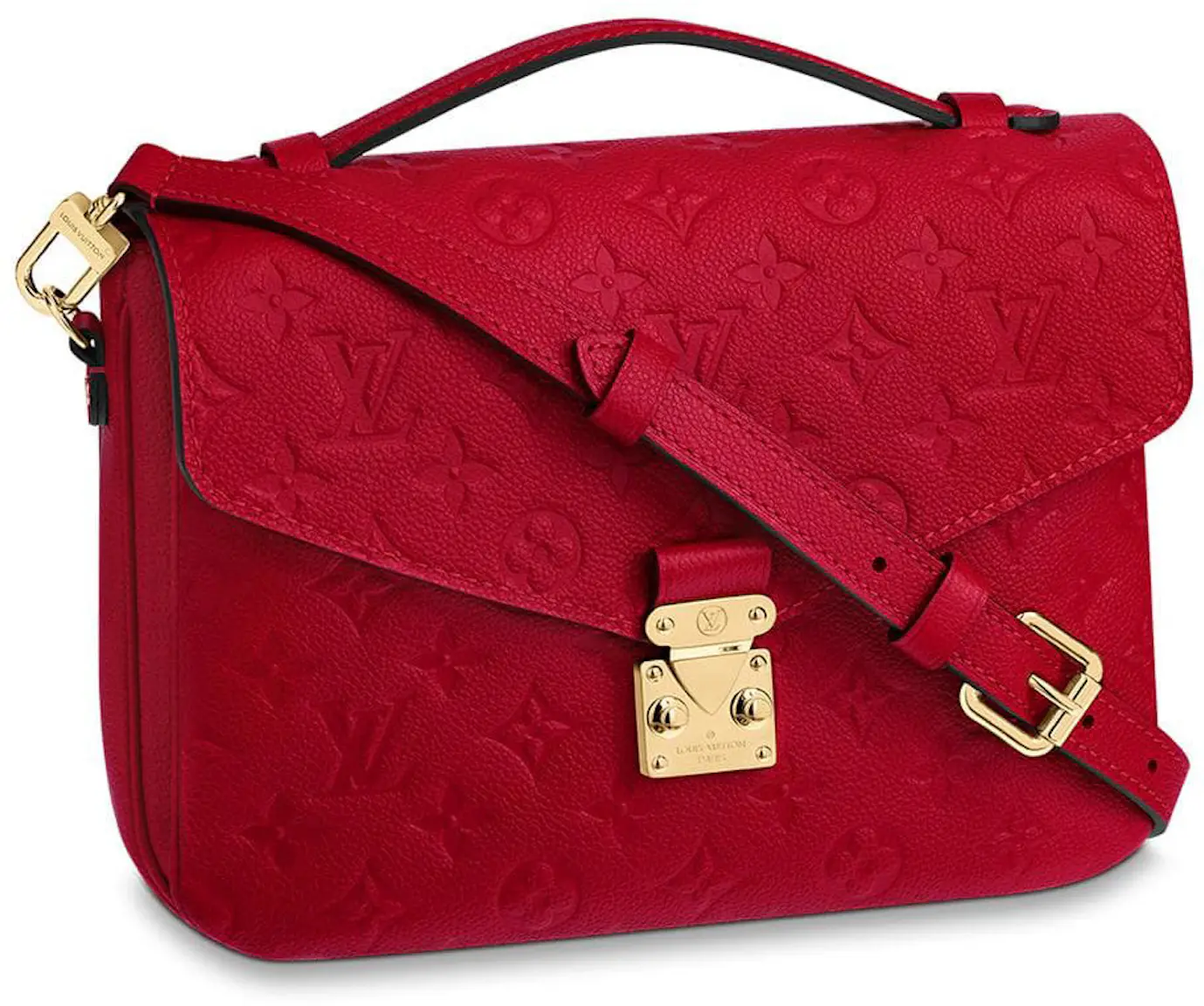Louis Vuitton Pochette Metis Monogram Empreinte Scarlet In Leather With Gold Tone Us