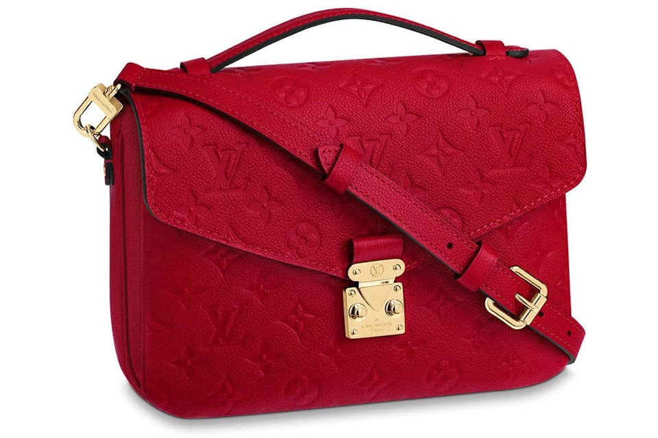 Louis Vuitton Pochette Metis Monogram Empreinte Scarlet in Leather