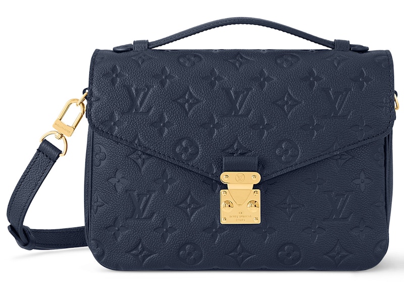 Louis Vuitton Pochette Metis Navy in Calfskin Leather with Gold tone US