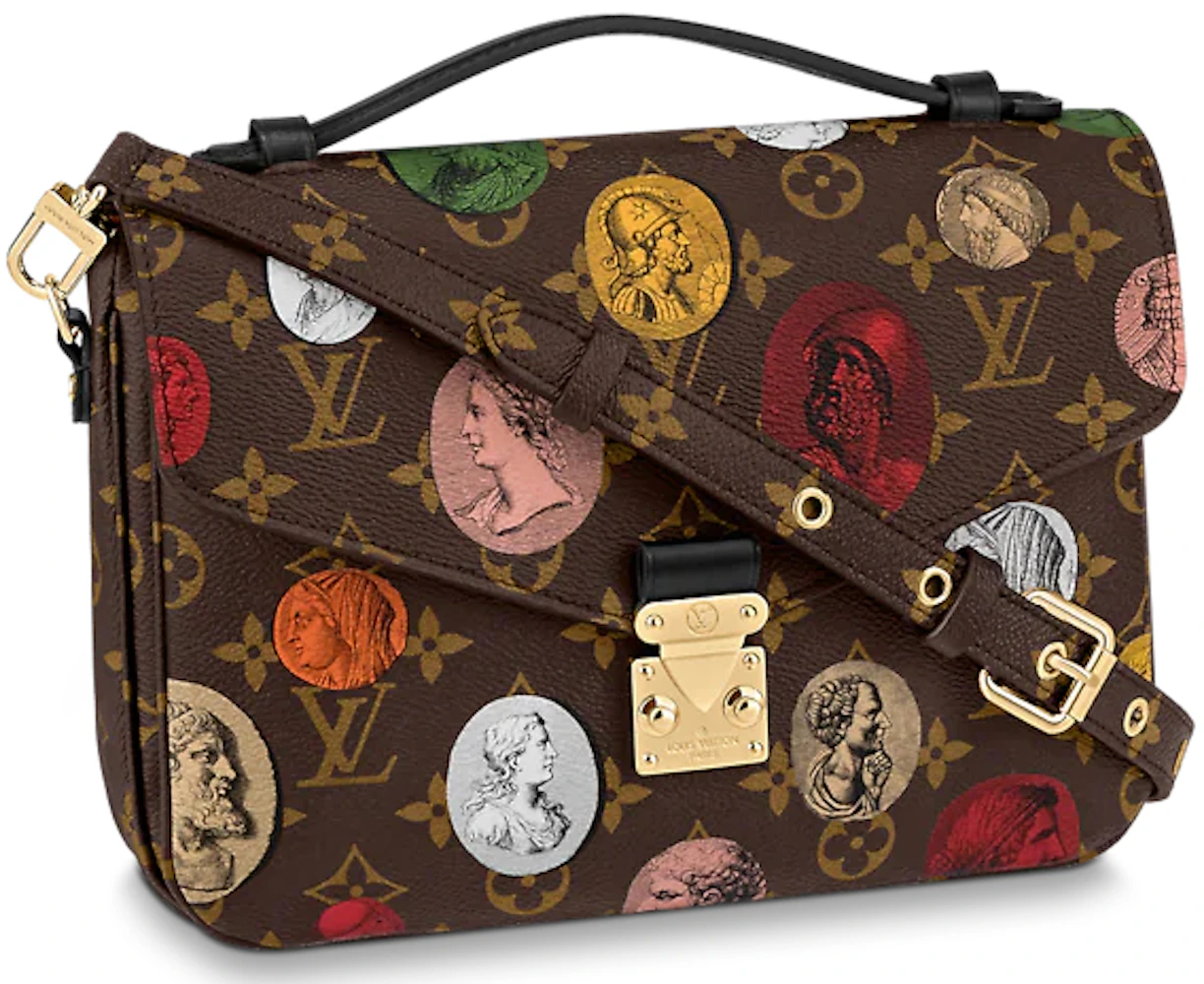 Louis Vuitton Pochette Metis x Fornasetti Monogram Cameo Brown in Coated  Canvas with Gold-tone - US