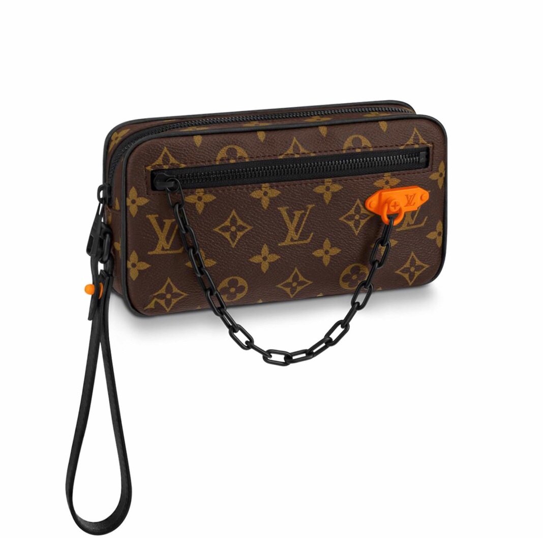 Louis Vuitton Utility Front Bag Monogram Brown in Canvas with Orange Black   US